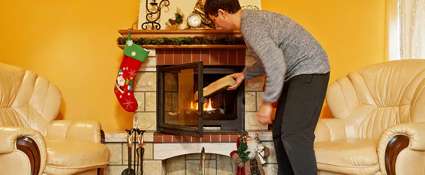 Rusted Metal Fireplace Restoration in Newark, New Jersey
